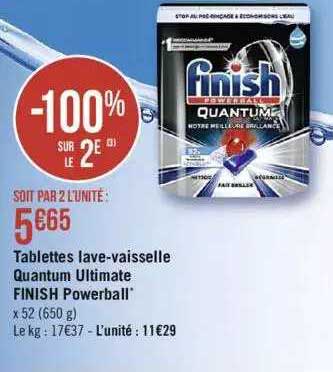 tablettes lave-vaisselle quantum ultimate finish powerball