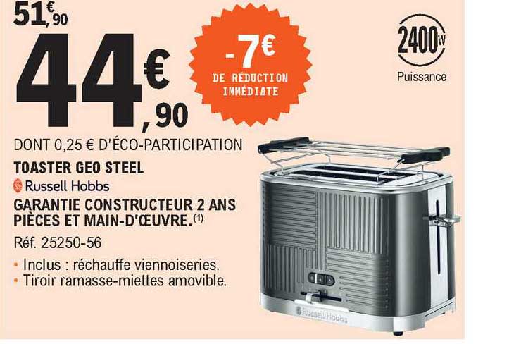 toaster geo steel russell hobbs