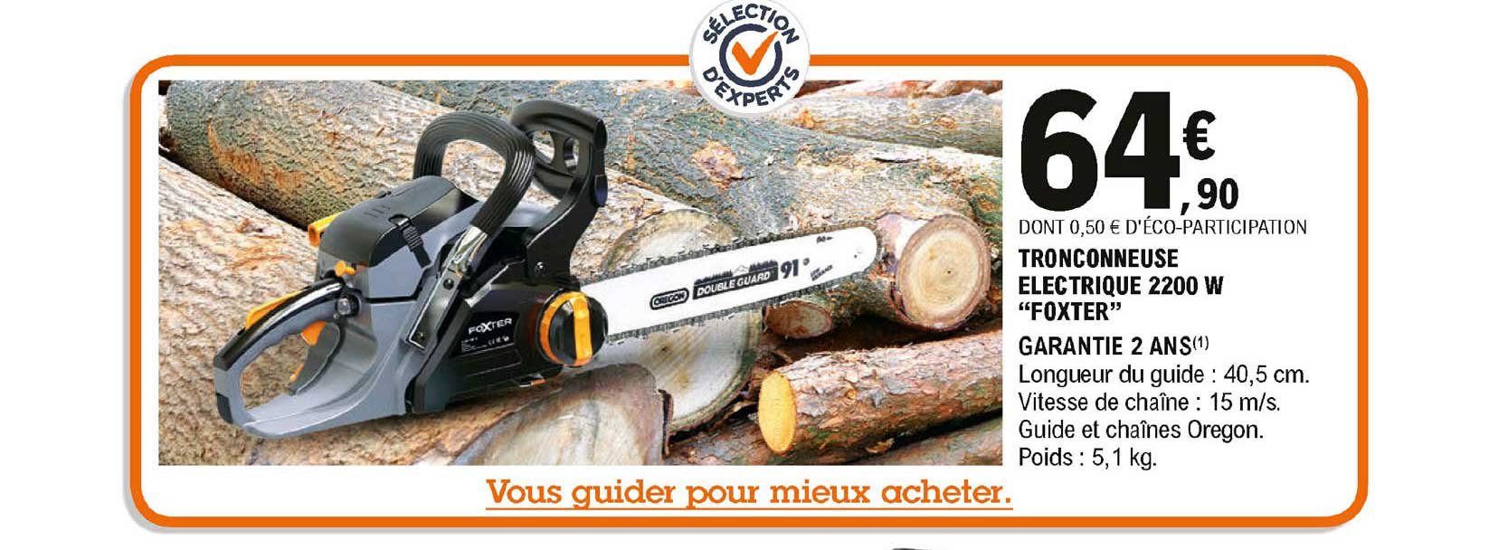 tronconneuse électrique 2200w foxter