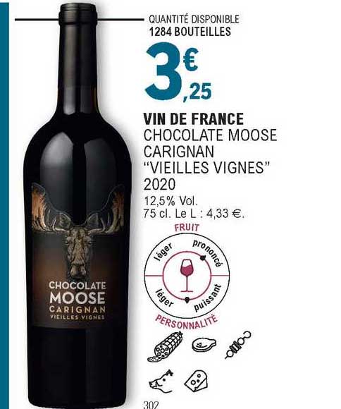 vin de france chocolate moose carignan "vieilles vignes" 2020
