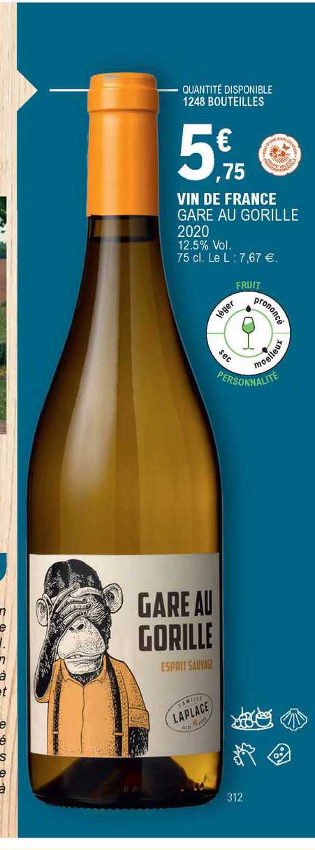 vin de france gare au gorille 2020