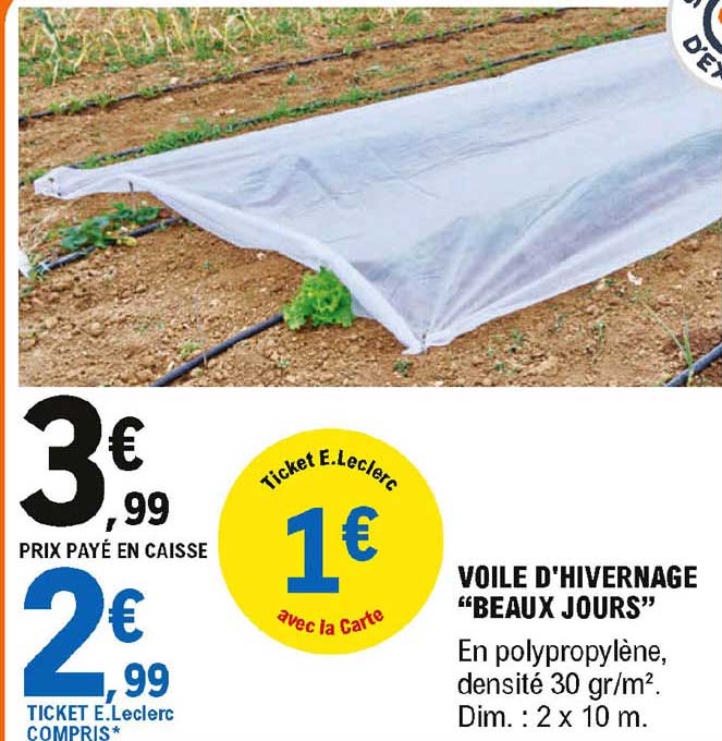 voile d'hivernage beaux jours