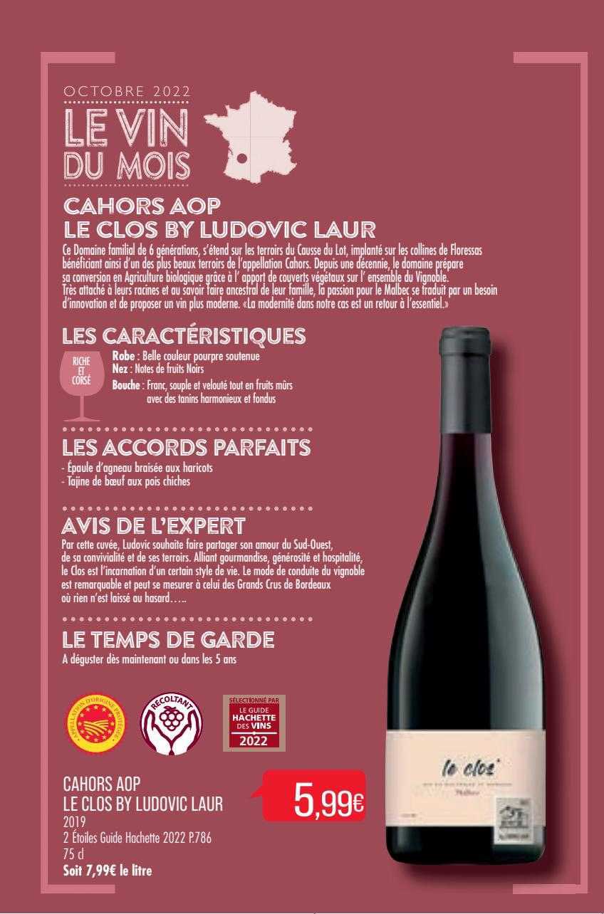 cahors aop le clos by ludovic laur