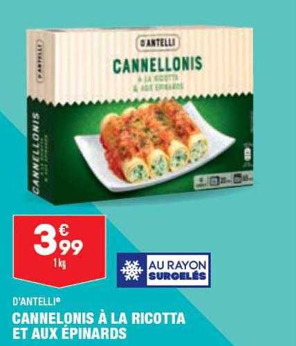 Cannelonis à La Ricotta Et Aux épinards D'antelli