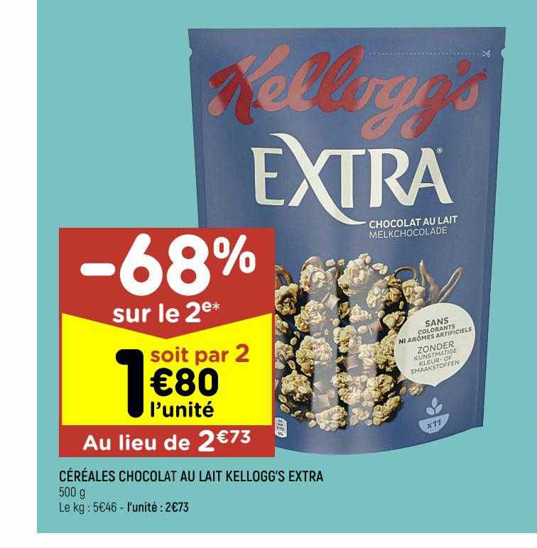 Céréales Chocolat Au Lait Kellogg's Extra