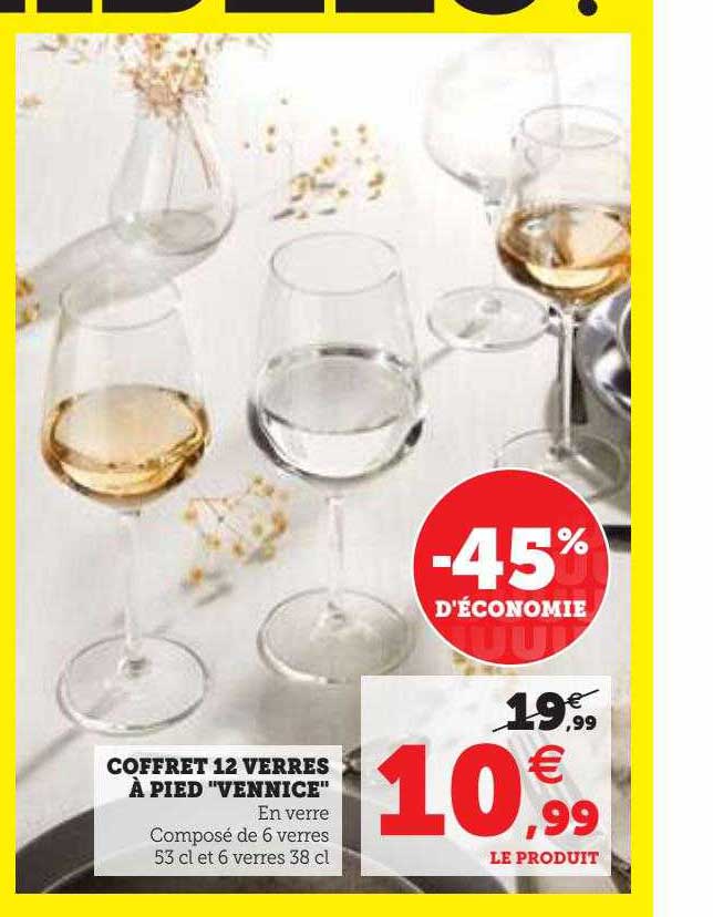 Coffert 12 Verres à Pied "vennice"