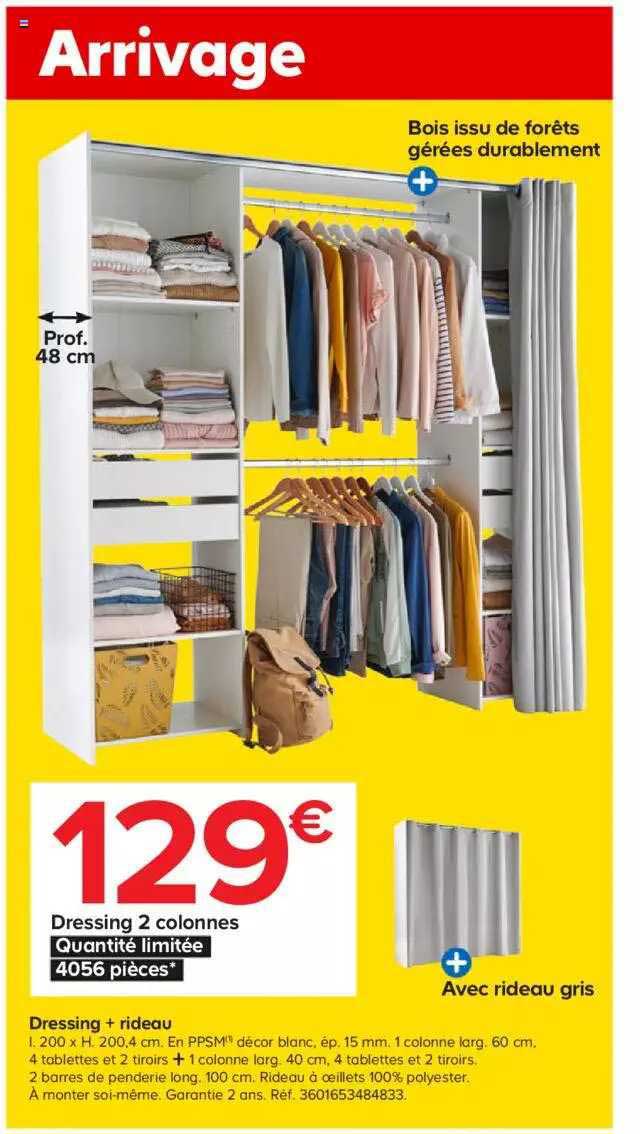 dressing 2 colonnes + rideau