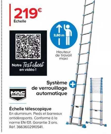 échelle télescopique mac allister