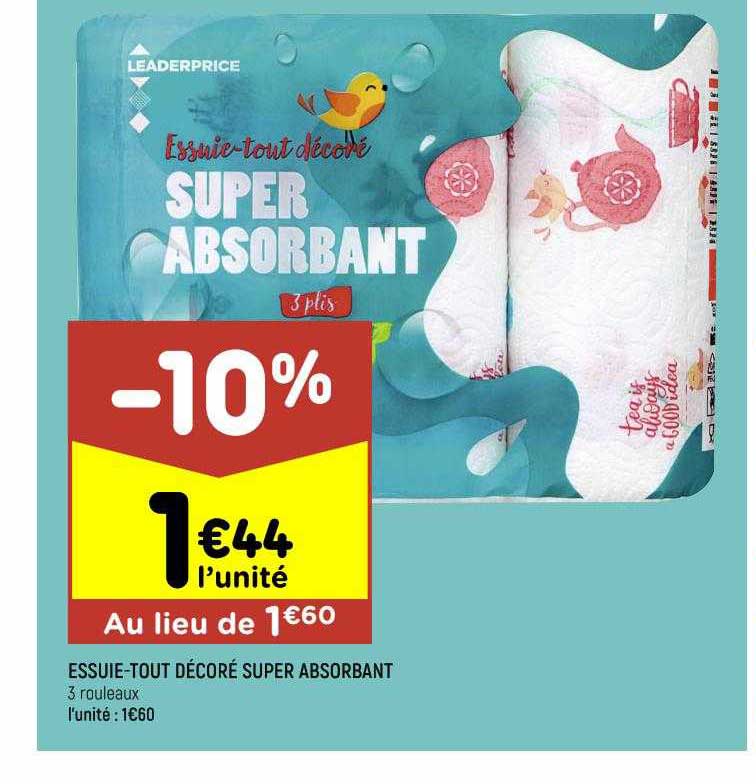 essuie-tout décoré super absorbant