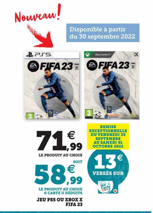 jeu ps5 ou xbox x fifa 23
