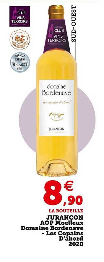 jurançon aop moelleux domaine bordenave - les copains d'abord 2020