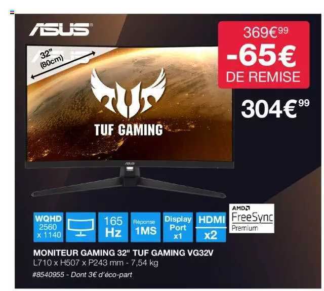 moniteur gaming 32" tuf gaming asus