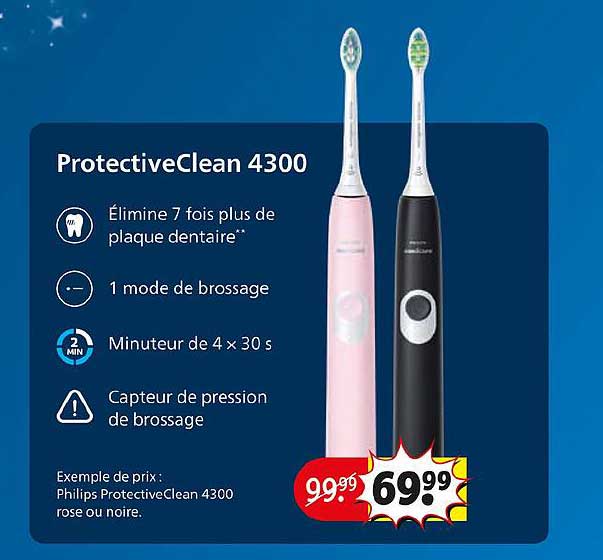 philips protective clean 4300 rose ou noire