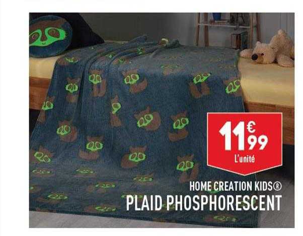 Plaid Phosphorescent Home Création Kids