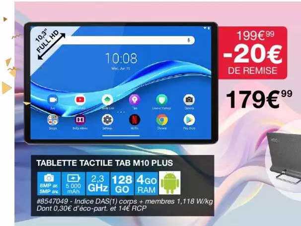 tablette tactile tab m10 plus