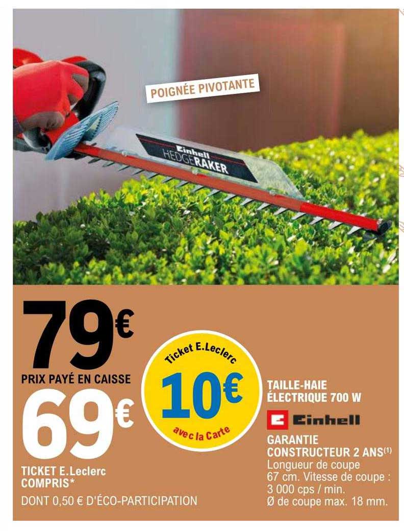 taille-haie électrique 700w einhell