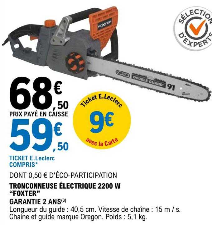 tronçonneuse électrique 2200w "foxter"