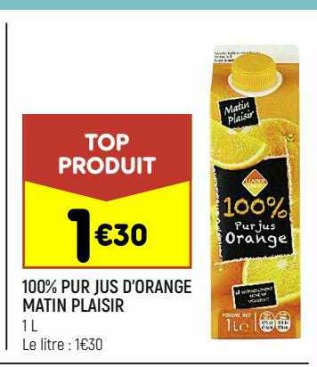 100% Pur Jus D'orange Matin Plaisir