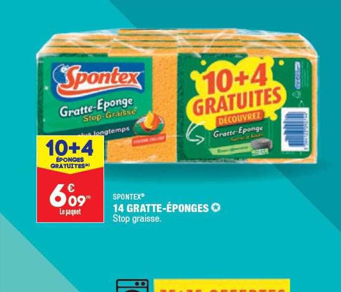 14 gratte-éponges spontex