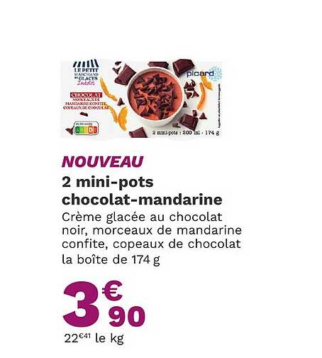 2 mini-pots chocolat-mandarine
