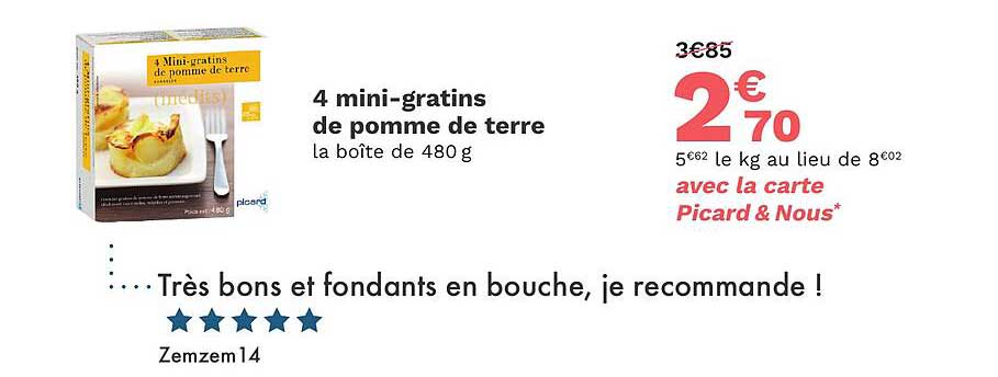 4 mini-gratins de pomme de terre