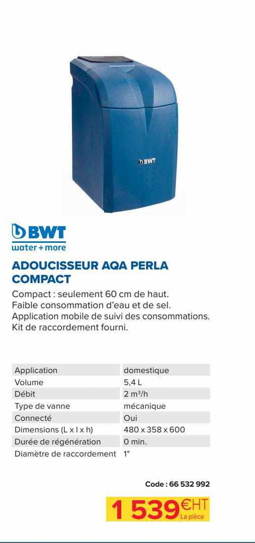 Adoucisseur Aqa Perla Compact Bwt