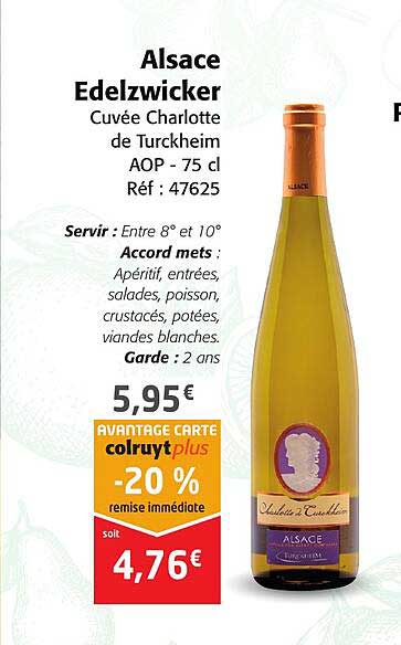 alsace edelzwicker cuvée charlotte de turckheim aop