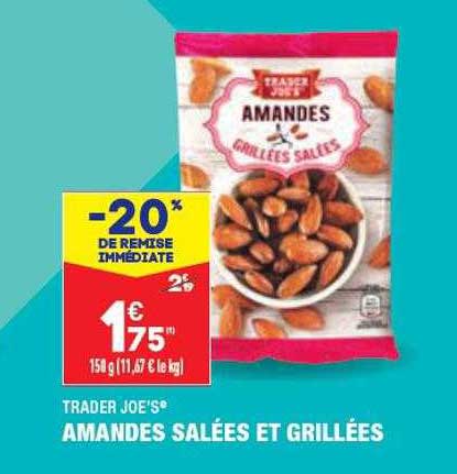 amandes salées et grillées trader joe's