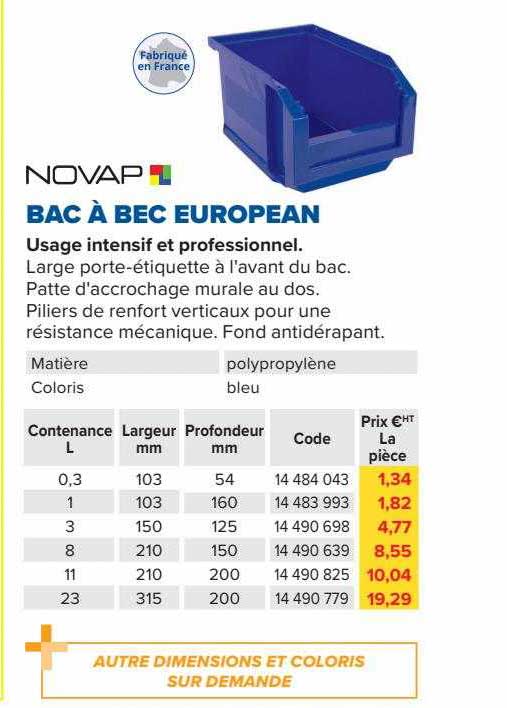 bac à bec european