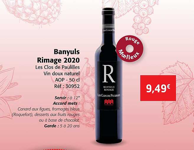 banyuls rimage 2020 les clos de paulilles vin doux naturel aop