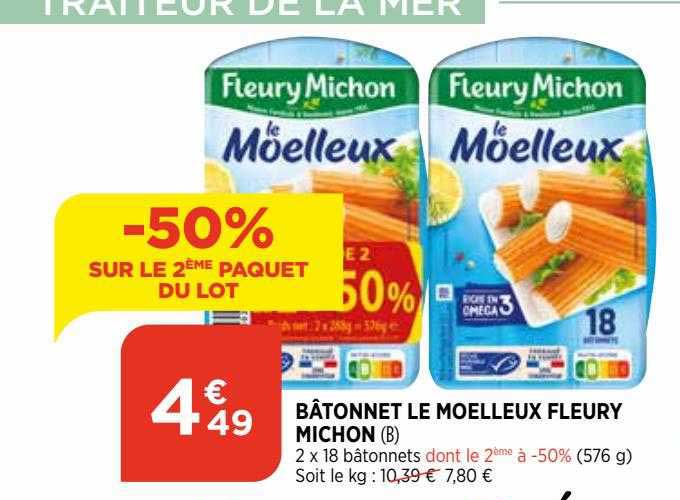 Bâtonnet Le Moelleux Fleury Michon