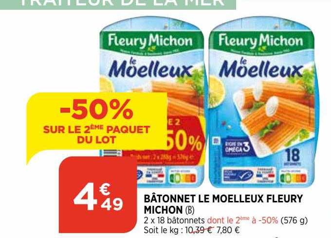 bâtonnets le moelleux fleury michon