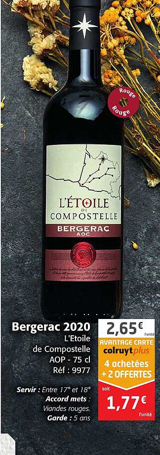 bergerac 2020 l'étoile de compostelle aop