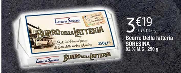 beurre della latteria soresina