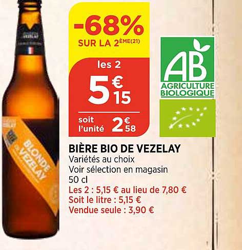bière bio de vezelay