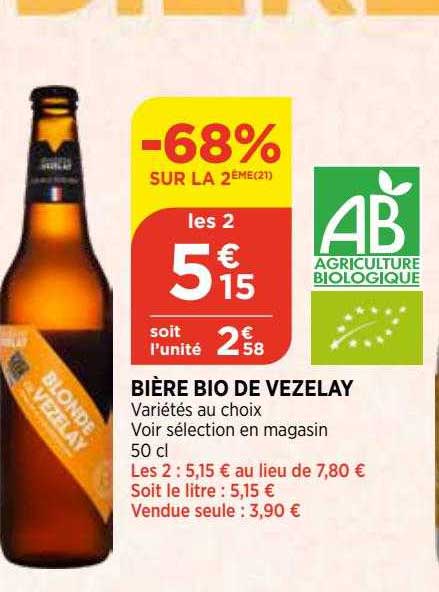 bière bio de vezelay