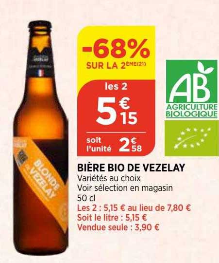bière bio de vezelay