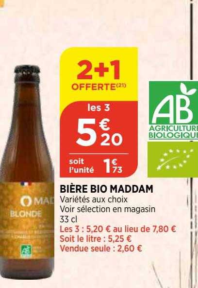 Bière Bio Maddam