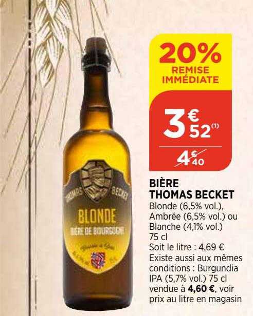 bière thomas becket