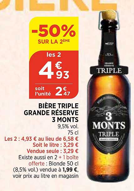 bière triple grande réserve 3 monts