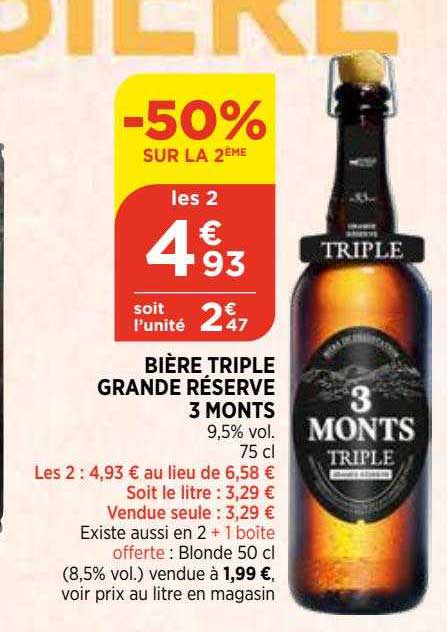 bière triple grande réserve 3 monts