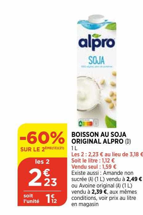 Boisson Au Soja Original Alpro