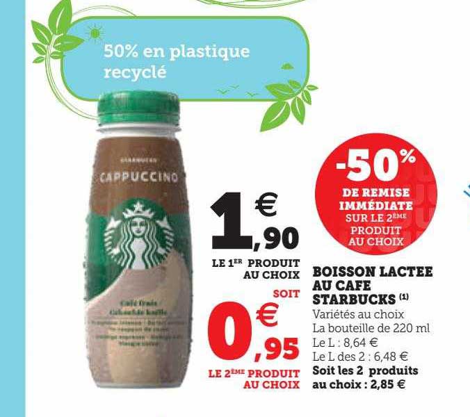 boisson lactée au café starbucks