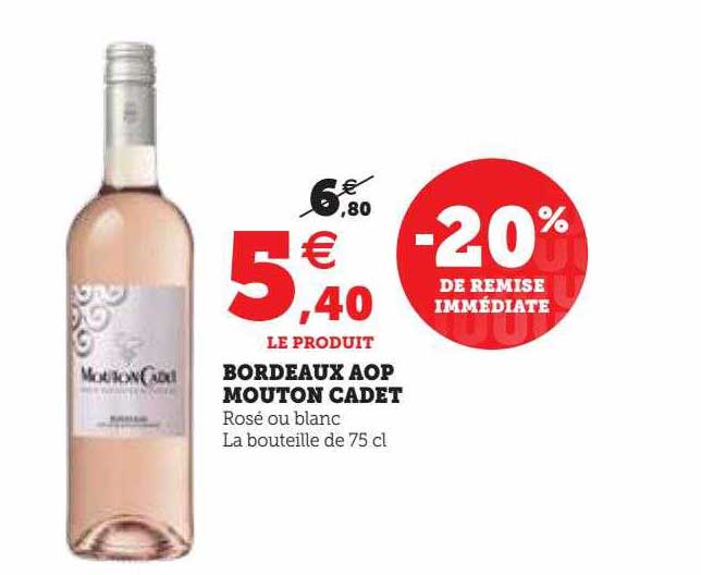 bordeaux aop mouton cadet