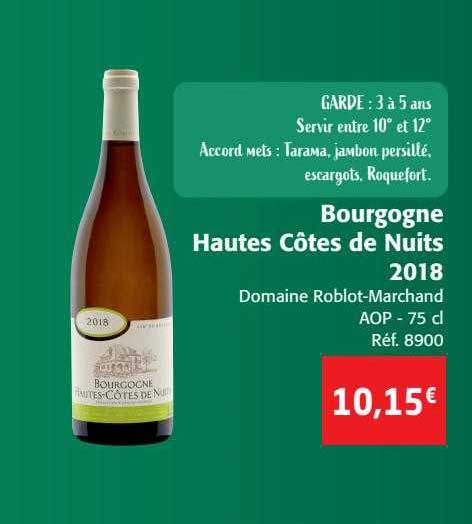 bourgogne hautes côtes de nuits 2018 domaine roblot-marchand aop