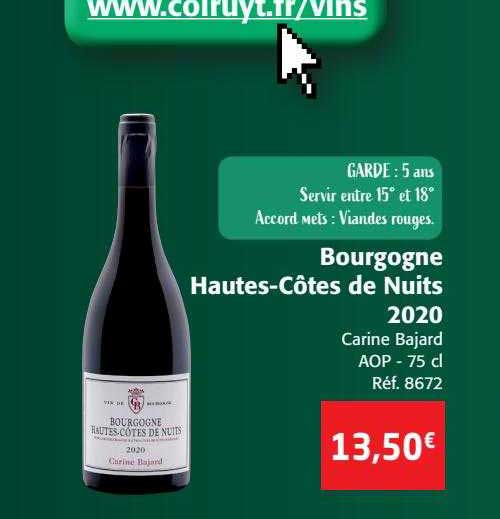 bourgogne hautes-côtes de nuits 2020 carine bajard aop