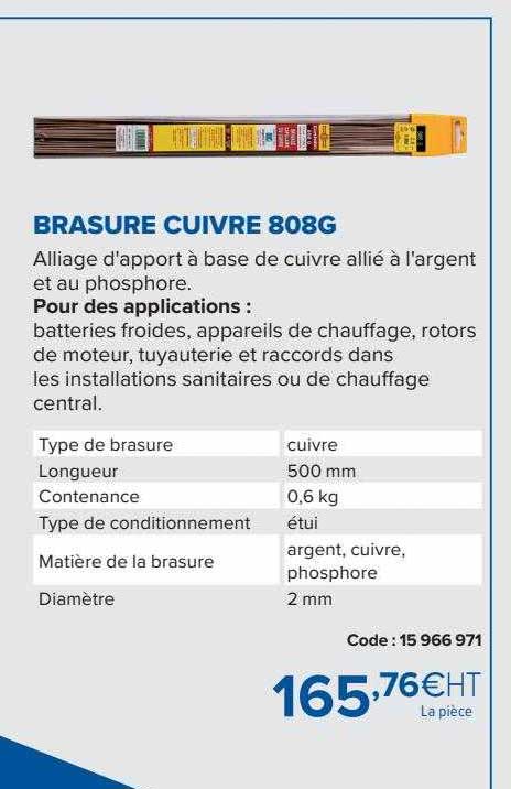 brasure cuivre 808g