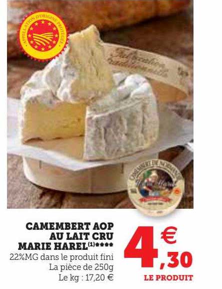 camembert aop au lait cru marie harel
