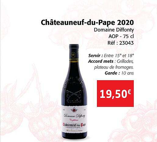 châteauneuf-du-pape 2020 domaine diffonty aop