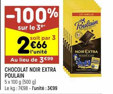Chocolat Noir Extra Poulain